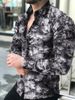 Men's Clothing Summer New Fashion Lapel Men's Printed Long Sleeved Casual Floral Shirt Men's Large Size Shirt_viptrois.com