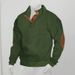 Men's Autumn Trendy Jacquard Sweatshirt - Stand Collar Long Sleeve Pullover For Casual Wear Breathable & Soft Fabric_viptrois.com