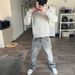 Fashionand Environmentally Friendly Fabrics American High Street Washed Retro Jeans Old Letter Embroidered Men's And Women's Wide-leg Rough-edge Pants_viptrois.com