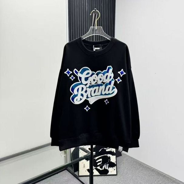 Autumn And Winter Unisex Versatile Pure Cotton Round Neck Long-sleeved Casual Sweater_viptrois.com