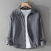 Pulse Pulse Pure Cotton Long Sleeve Simple Casual Loose Base Layer Youth Versatile White Comfortable Men's Shirt 9122_viptrois.com