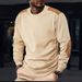 Men's Clothing Men's Casual Long Sleeve Sweatshirt - Spring Pullover Top With Comfort Fit (White, Black, Red, Beige, Green) - S-XXXL_viptrois.com