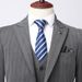 Men's suit striped suit three-piece wedding groom's dress slim small suit business casual formal suit_viptrois.com