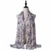 Breathable Pearl Chiffon Scarf - Floral Printed Lightweight Shawl For Women (Thin & Soft, Sun Protection, Elegant Silk-Like Fashion Accessory)_viptrois.com