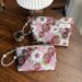 Flower Cosmetic Bag High End Temperament Women's Storage Bag Skin Care Products Toiletries Bag Small Square Bag Wallet Clutch Bag_viptrois.com