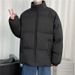 Winter Loose Plus Size Jacket For Men, Stylish Casual Versatile Solid Color Thickened Puffer Jacket, Unisex Cotton Coat_viptrois.com