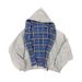 Europe And The United States 2025 Fall/Winter New Fashion Hooded Zipper Plaid Splicing Men Wearing Sweatshirts On Both Sides_viptrois.com