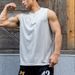 Men's Clothing Fitness Vest Summer Waistcoat Mesh Quick Drying Sports T Shirt Sleeveless Running Basketball Training Suit_viptrois.com