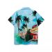 Men's Clothing Fashion Brand Summer Loose Thai Casual Hawaiian Short Sleeved Shirt Men's Couple Vacation Beach Flower Shirt Trend_viptrois.com