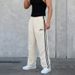 Men's Clothing Sports Pants Double Stripe Stitching Printed Casual Pants Gym Sports Fitness Mid Waist Straight Pants_viptrois.com