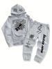 Trendy 3D Star Print Hoodie & Pants Set - Unisex Casual Streetwear For Spring & Autumn_viptrois.com