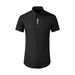 Men's Clothing Men's Spring Heart Art Short Sleeve Shirt Chinese Style Plum Blossom Embroidery Cotton Top Ethnic Placket Casual Wear_viptrois.com
