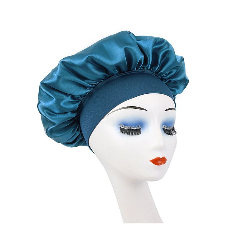 Wide brim high elastic beauty salon hair care hat female nursing satin sleeping cap chemotherapy cap shower cap_viptrois.com
