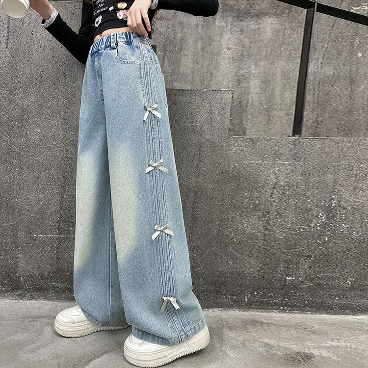 25031 Bow Tie Jeans New Children's Miscellaneous European And American Jeans_viptrois.com