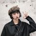 Fashionable Leopard Print Beret For Women, Autumn And Winter Woolen Pumpkin Hat, Korean Style Casual Artist Hat_viptrois.com