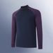 2025 New Quick Drying Fitness Long Sleeved Top Splicing Stand Up Collar Zipper Sports Outdoor Running Clothes For Men_viptrois.com