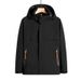 Men's 3-in-1 Waterproof Hiking Jacket With Detachable Down Liner - All-Season Windproof Shell For Mountaineering, Skiing & Urban Commute (Black/Camo)_viptrois.com
