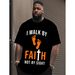 Camiseta 3D Para Hombre Talla Grande "Poder En El Nombre Jesús"| Cuello Redondo, Oversized, Poliéster, Transpirable,_viptrois.com