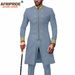 Men's clothing African men's zipper two-piece set_viptrois.com