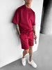 Men's Clothing Summer Trendy Men's Short Sleeve And Shorts Set: Stylish, Elegant, Fitness & Casual Fit, Quick Drying_viptrois.com