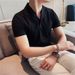 Summer Short-sleeved Men's Casual Polo Shirt Men's Business Lapel Slim-fit T-shirt One Piece Collar Solid Color Short-sleeved T-shirt POLO_viptrois.com