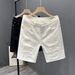 Men's Summer Thin White Ripped Denim Shorts Style Trendy Slim Fit Mid-Length Five Point Pants Oversized_viptrois.com