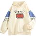 American Style Color Block Sweatshirt For Men, Loose Fit, Niche Monster Print Pullover, Cool And Stylish Outerwear_viptrois.com