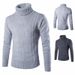 Men Winter Warm Knitted Polo Roll High Neck Pullover Jumper Tops Cal Sweater28_viptrois.com
