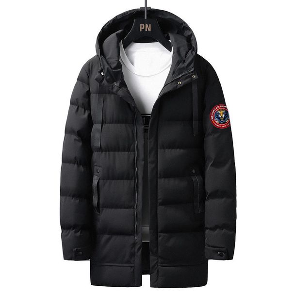 Men's Clothing Winter European And American Men's Thick Warm Mid Length Hooded Coat Three Dimensional Embroidered Tiger Loose Coat Men_viptrois.com