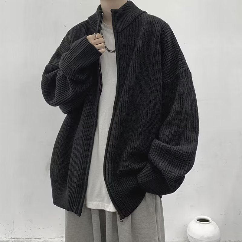 New Casual Knitted Jacket Men's Retro Fashion Cardigan Sweater Jacket_viptrois.com