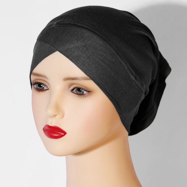 Rayon does not pill, multi color forehead cross tube hat, solid color mercerized cotton base hat, one piece drop shipping famous ethnic turban hat_viptrois.com