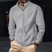 Men's Clothing Zip-Up Jacket - Lightweight Corduroy Polyester Windproof Jacket, Slim Fit Casual Coat For Spring & Fall (Navy, Black, Grey, Green)_viptrois.com