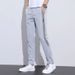 Men's Clothing Men's Summer Casual Pants Thin Straight Color Matching Personality Trend Spot Ice Silk Pants_viptrois.com