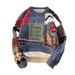 Pure Fleece-Lined Thick Sweater For Men, Couple Bear Red New Year Christmas Winter Warm Knitted Jacket, Foreign Trade_viptrois.com