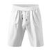Men's Clothing Men's Loose Straight Leg Shorts Breathable Linen Summer Beachwear Five Point Design For Formal & Casual_viptrois.com