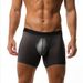 Pulse Extra Long Men's Underwear Ultra-thin Breathable Ribbed Ice Silk Boxer Briefs U Pouch High Elastic Seamless_viptrois.com