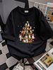 Rough Collie Christmas Tree Lights Funny Dog Xmas Funny Gift T-Shirt Top For Everyday Wear Breathable Soft Summer Slightly Designer Clothes_viptrois.com