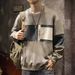 Japanese Retro Sweatshirt Men's Spring Loose Design Long Sleeve T-Shirt High Street Ins Trendy Brand Cool Color Block_viptrois.com
