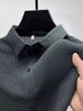 Men's Clothing Summer New Solid Color Lapel Half Sleeved Shirt Top Trendy Short Sleeved T Shirt_viptrois.com