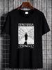 Vintage 1991 Franz Kafka Prague Art T Shirt Size XL Black Top For Everyday Wear Casual Summer Graphic Streetwear Stylish Designer Clothes_viptrois.com