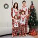 Christmas deer letter Snowflake Christmas family dress printed home dress pajamas_viptrois.com