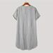 Men's Clothing Striped V Neck Button Casual Loose Home Clothes_viptrois.com