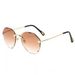 Women's Glasses trimmed sunglasses for women with temperament and internet celebrity round face, large frame, slimming and anti ultraviolet sunglasses_viptrois.com