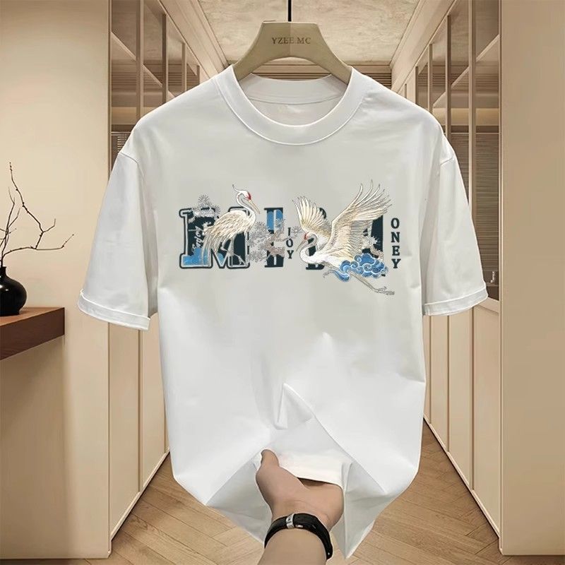 Men's Clothing High Quality Pure Cotton Men's Hot Short Sleeved T Shirt Summer New Casual Round Neck T Shirt Sports Top_viptrois.com
