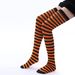 Christmas Striped Thigh Women's Long Over-the-Knee Party Halloween Socks_viptrois.com