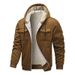 Men's Sherpa-Lined Zip Hoodie – Winter Fleece Jacket With Drop Shoulder (S-XXXL, Black/Navy/Chocolate Brown)_viptrois.com