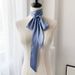 Korean Style Hairband 200cm Solid Color Narrow Long Silk For Women Versatile Small Neck Scarf Decorative Bag Tie Satin_viptrois.com