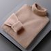 Pure Cross-Border One-Piece Fleece Solid Color Mid-Neck Sweater For Men, Winter New Thickened Inner Layer Half-High Neck Base_viptrois.com
