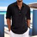 Men's Clothing Men's New Pullover Shirts Youth Fashion Loose Long Sleeved Home Casual Shirts_viptrois.com