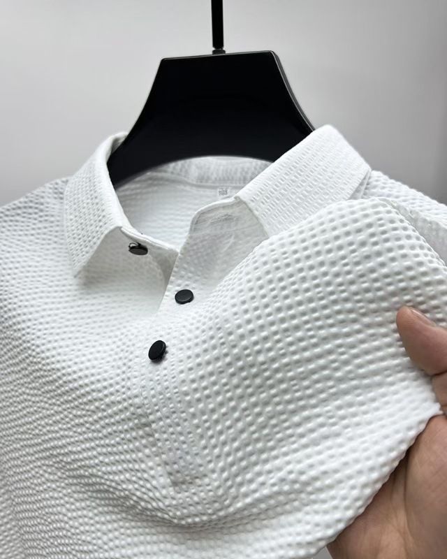 Men's Clothing Ins Summer Fast Sale Polo Shirt Button Men's Nylon Sports Polo Shirt_viptrois.com